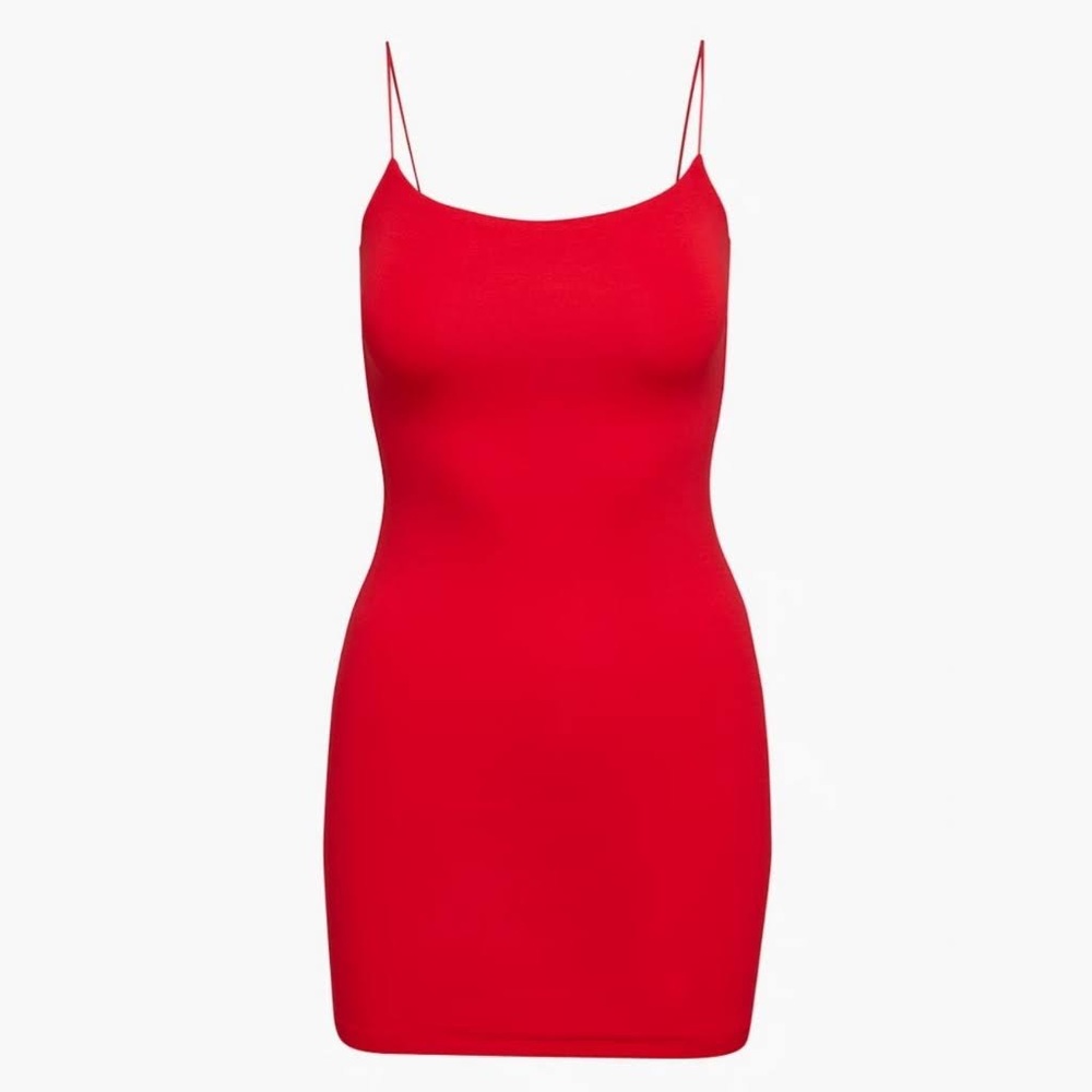 Aritzia Wilfred Free Tiny Dress mini bodycon red Womens size S